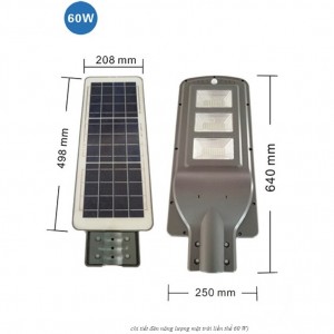 Đèn năng lượng mặt trời công suất 60W