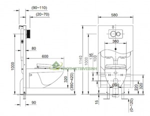 Bồn Cầu Treo Tường Inax AC-23PVN