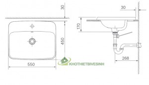 Chậu Rửa Đặt Bàn Lavabo Inax AL-2398V(EC/FC)