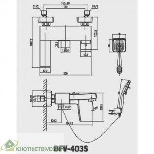 Vòi Hoa Sen Inax BFV-403S Nóng Lạnh