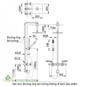 Sen Tắm Âm Tường Inax BFV-81SEHC Cao Cấp