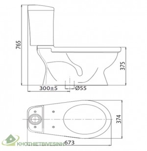 Bồn Cầu 2 Khối Viglacera VI88