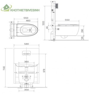 Bồn Cầu Treo Tường Inax AC-952VN