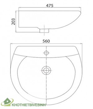 Chậu Rửa Mặt Lavabo Viglacera BS409