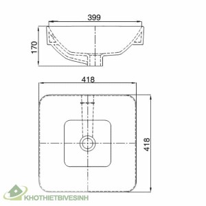 Chậu Rửa Đặt Bàn Lavabo Viglacera CD20