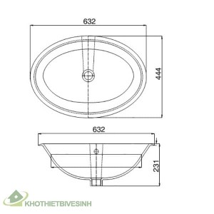 Chậu Rửa Âm Bàn Viglacera CD21