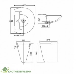 Chậu Rửa Mặt Lavabo Viglacera VI5