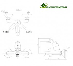 Sen Vòi Đơn Inax BFV-1303 Nóng Lạnh