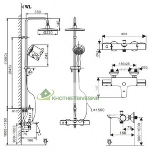 Bộ Sen Cây Inax BFV-3415T-7C Tự Điều Chỉnh Nhiệt Độ