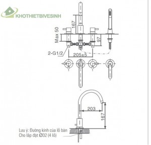  Vòi lavabo Inax LFV-7000B Nóng Lạnh