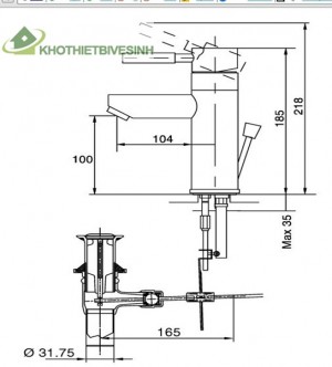 Vòi Chậu Lavabo Inax LFV-8000S Nóng Lạnh