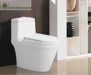 Bồn Cầu Viglacera 1 Khối V45 Xả Nhấn