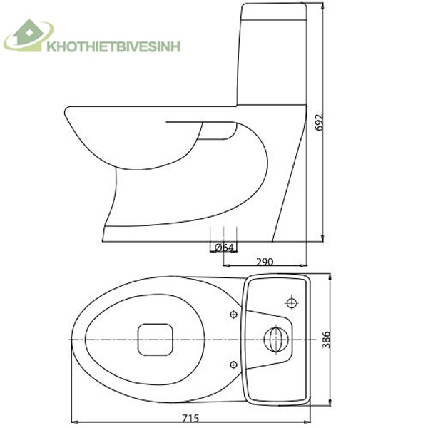 Bản vẽ Bệt Liền Viglacera C0504 Xả Nhấn