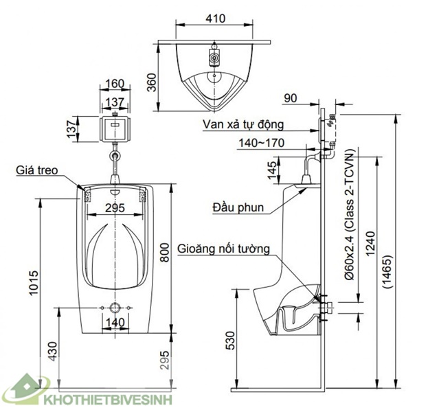 Nội, ngoại thất: Bồn Tiểu Treo Tường Inax U-411V Ban-ve-bon-tieu-U-411V