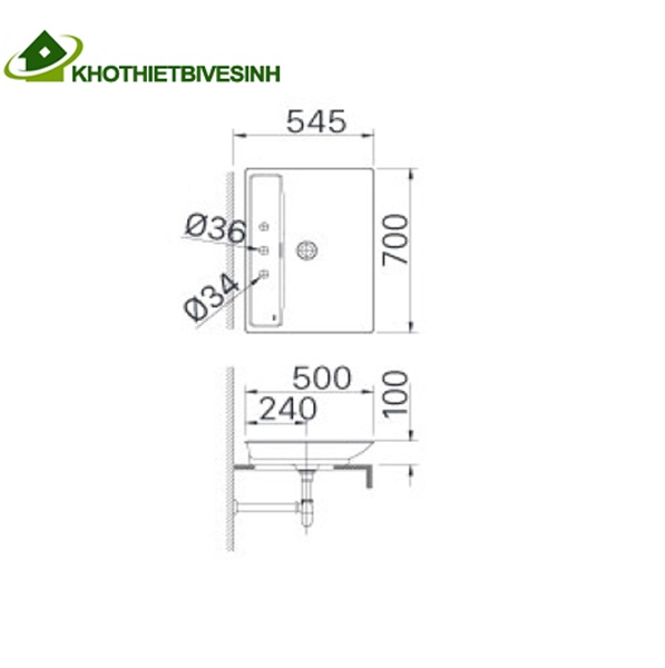 Chậu rửa lavavbo inax cao cấp AL-S630V