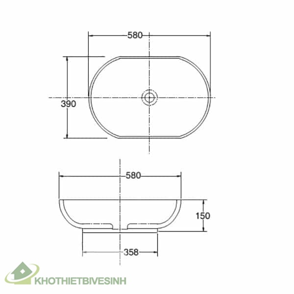 Bản vẽ chậu rửa CD15