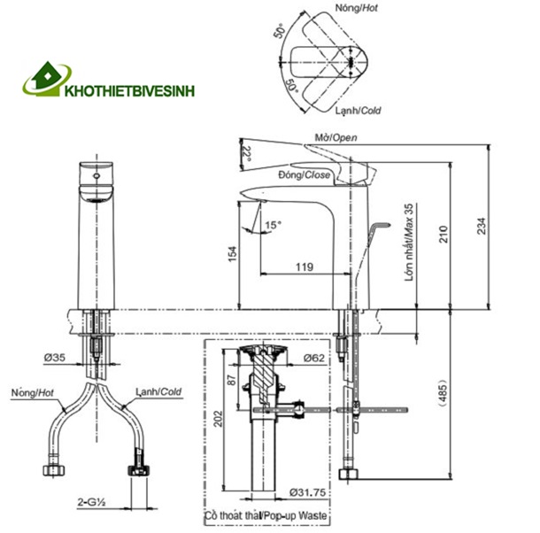 bản vẽ kỹ thuật vòi tlg04304v