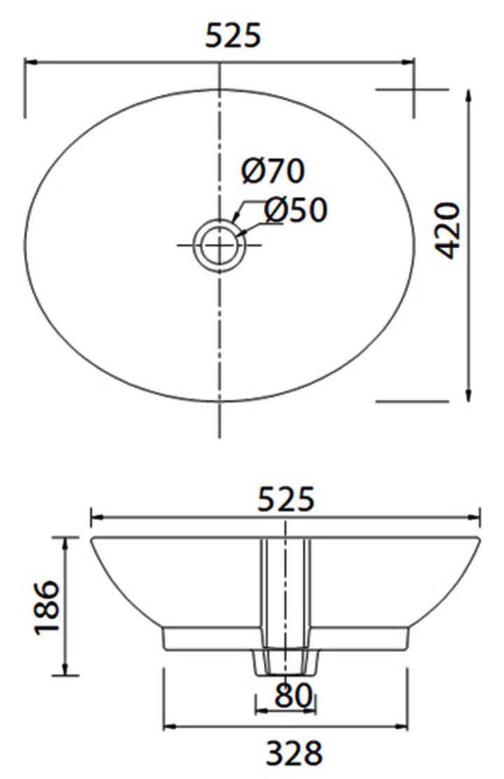 Nội, ngoại thất: Chậu lavabo Viglacera BS415 Bs415