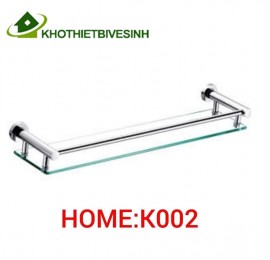 Kệ kính thẳng 1 tầng inox 304 HM K002