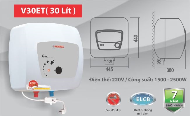bình nước nóng picenza v30et