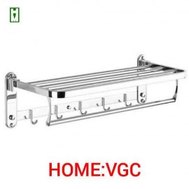 Vắt khăn giàn có móc áo inox 304 HM VGC