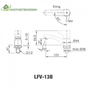 Vòi Chậu Lavavbo Inax LFV-13B Nước Lạnh